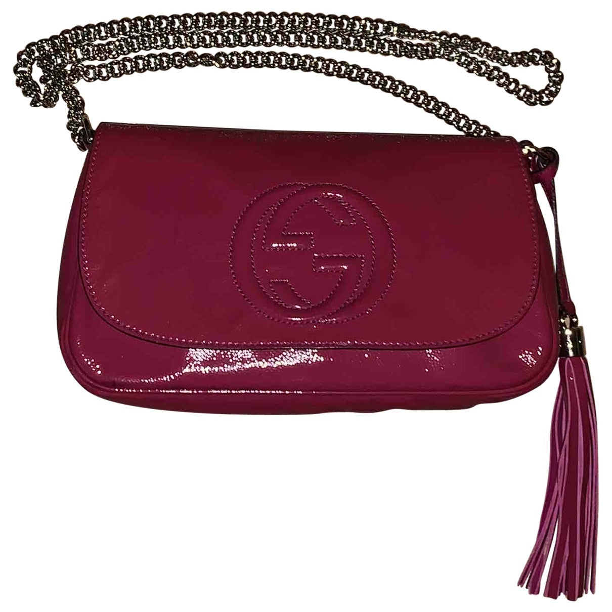 Gucci soho pink patent leather handbag