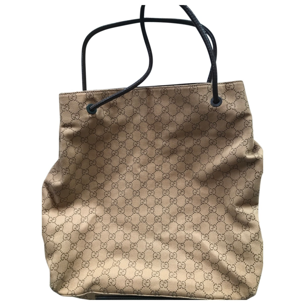 Gucci camel cotton handbag