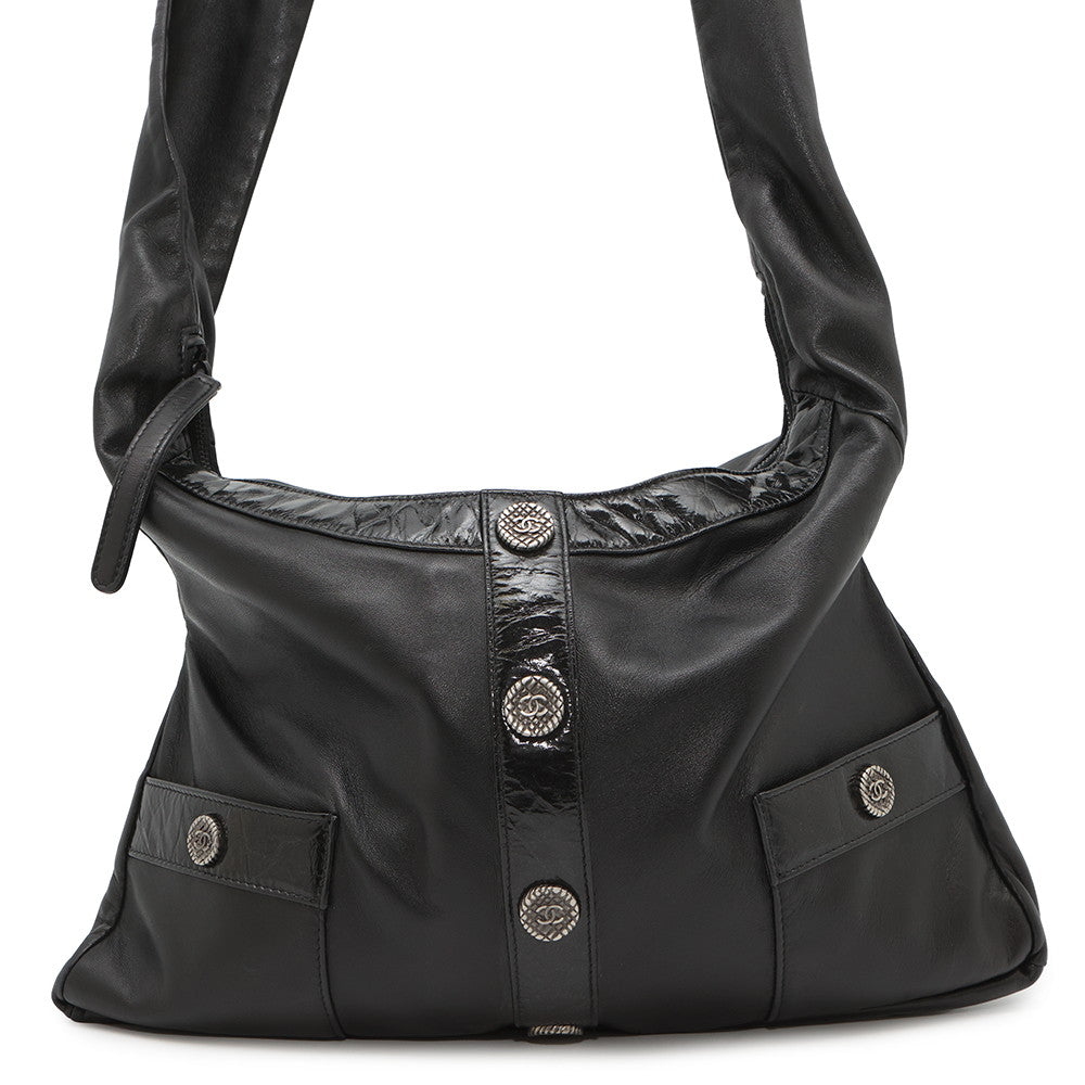 Chanel Girl BlackA90766 Lambskin Shoulder Bag