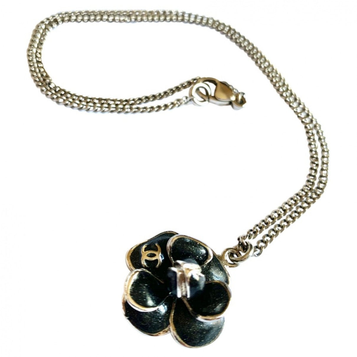Chanel Camélia Black Steel Necklaces