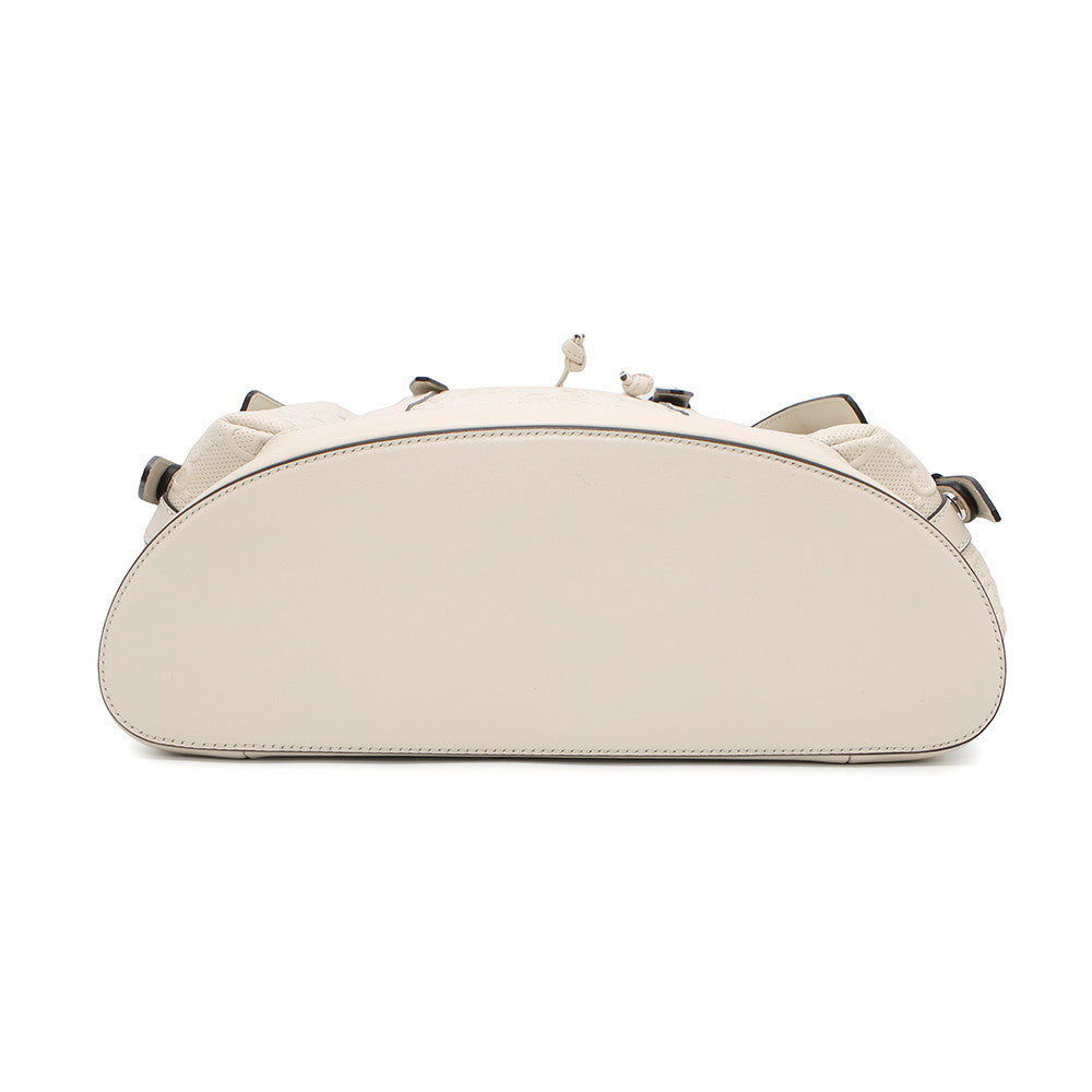 Gucci GG Embossed Backpack White625770 Leather
