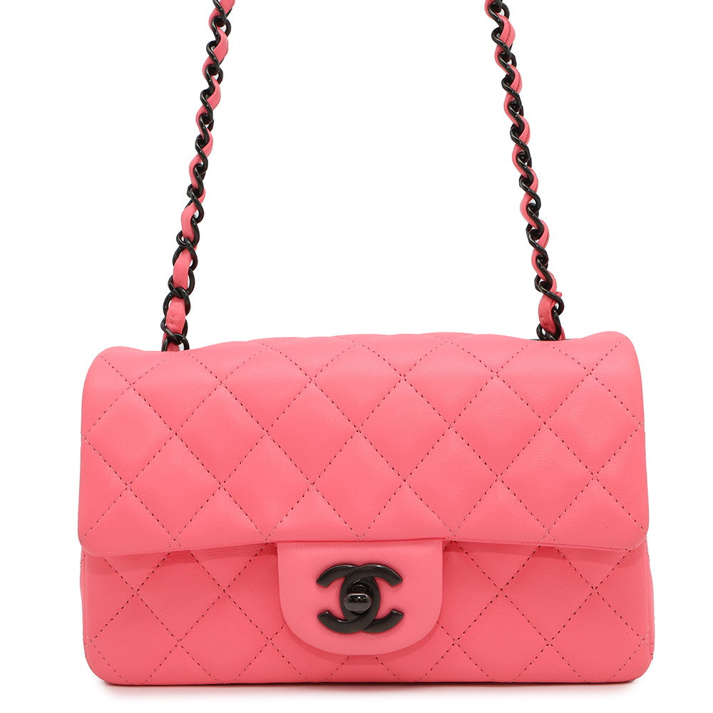 Chanel Matelasse Single Flap ChainShoulder PinkA69900 Lambskin Shoulder Bag