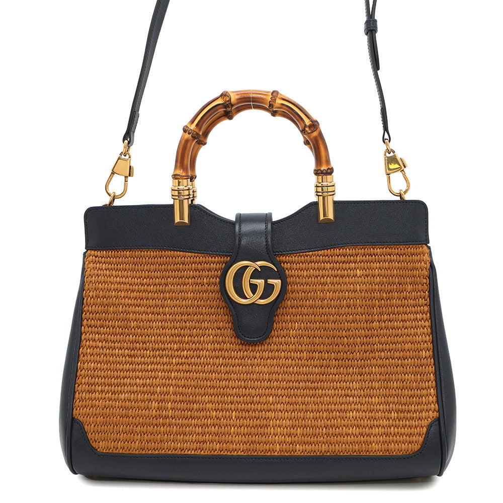 Gucci Japan Limited Edition Double GG Leather Top Handle Travel Bag
