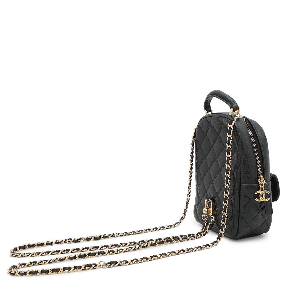 Chanel Matelasse Timeless Classics Backpack BlackAP3753 Caviar Leather