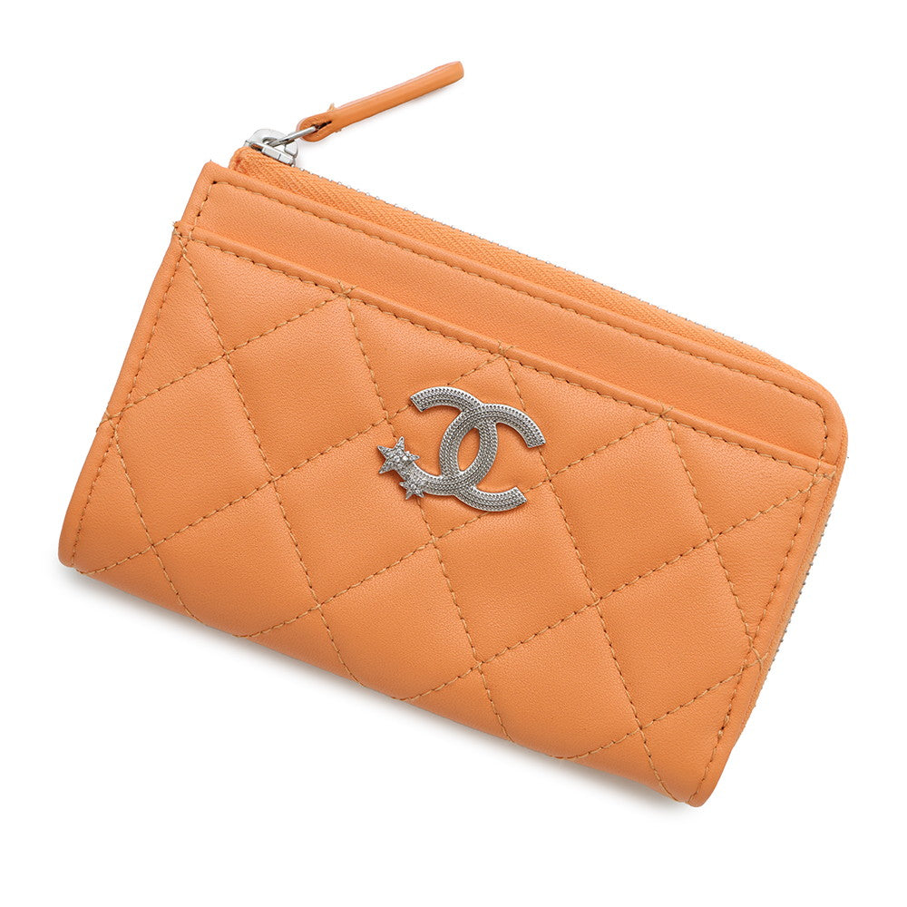Chanel Matelasse Star Fragment OrangeAP3732 Lambskin Rhinestone Handbag