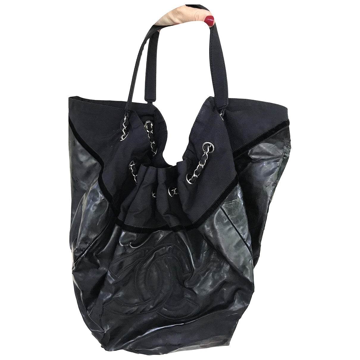 Chanel Black Cloth Handbag