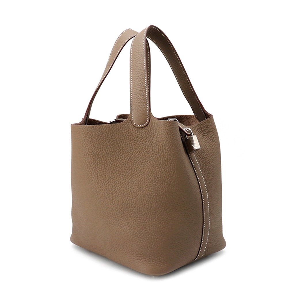 Picotin Lock Etoupe Taurillon Clemence Size Mm Travel Bag