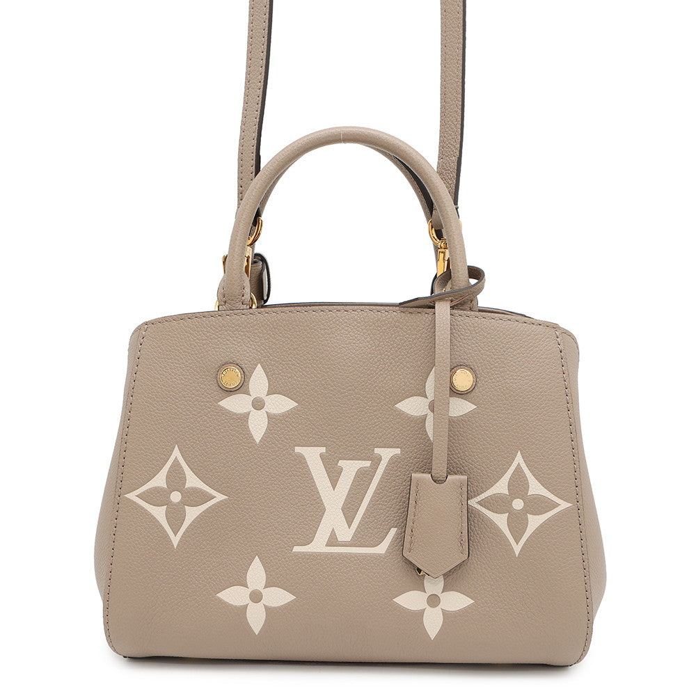 Louis Vuitton Montaigne Tourterelle claimM45489 Monogram Empreinte Leather Handbag
