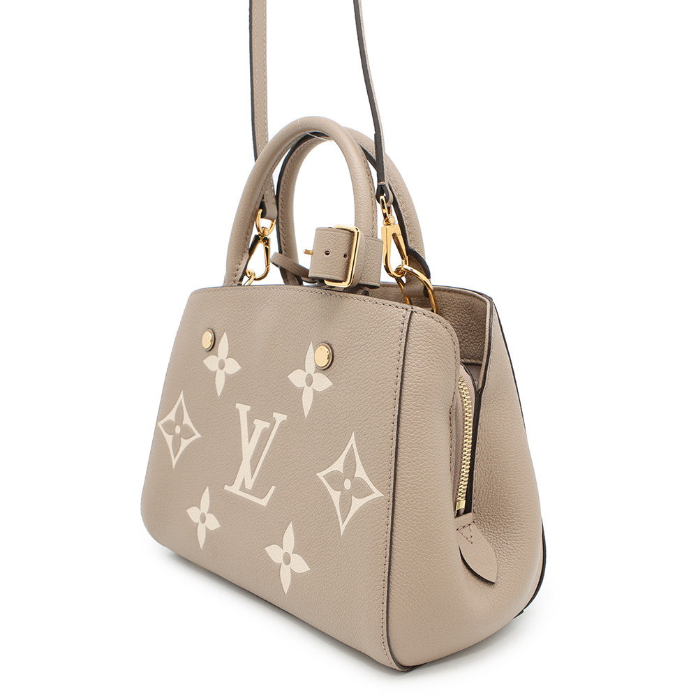 Louis Vuitton Montaigne Tourterelle claimM45489 Monogram Empreinte Leather Handbag