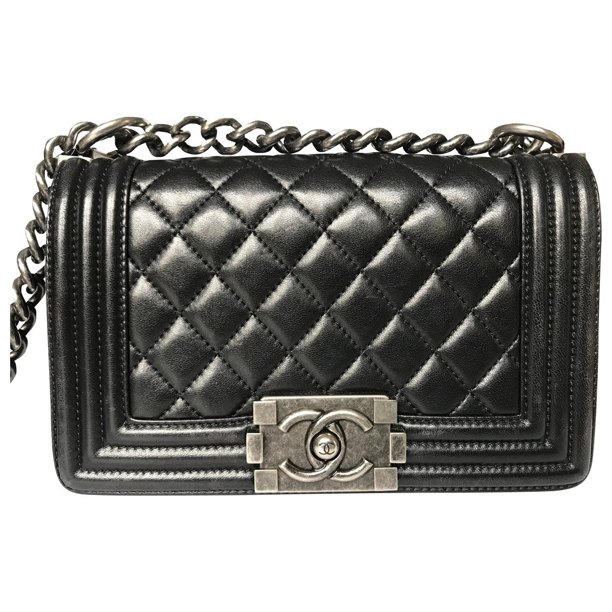 Chanel Boy Black Leather Handbag