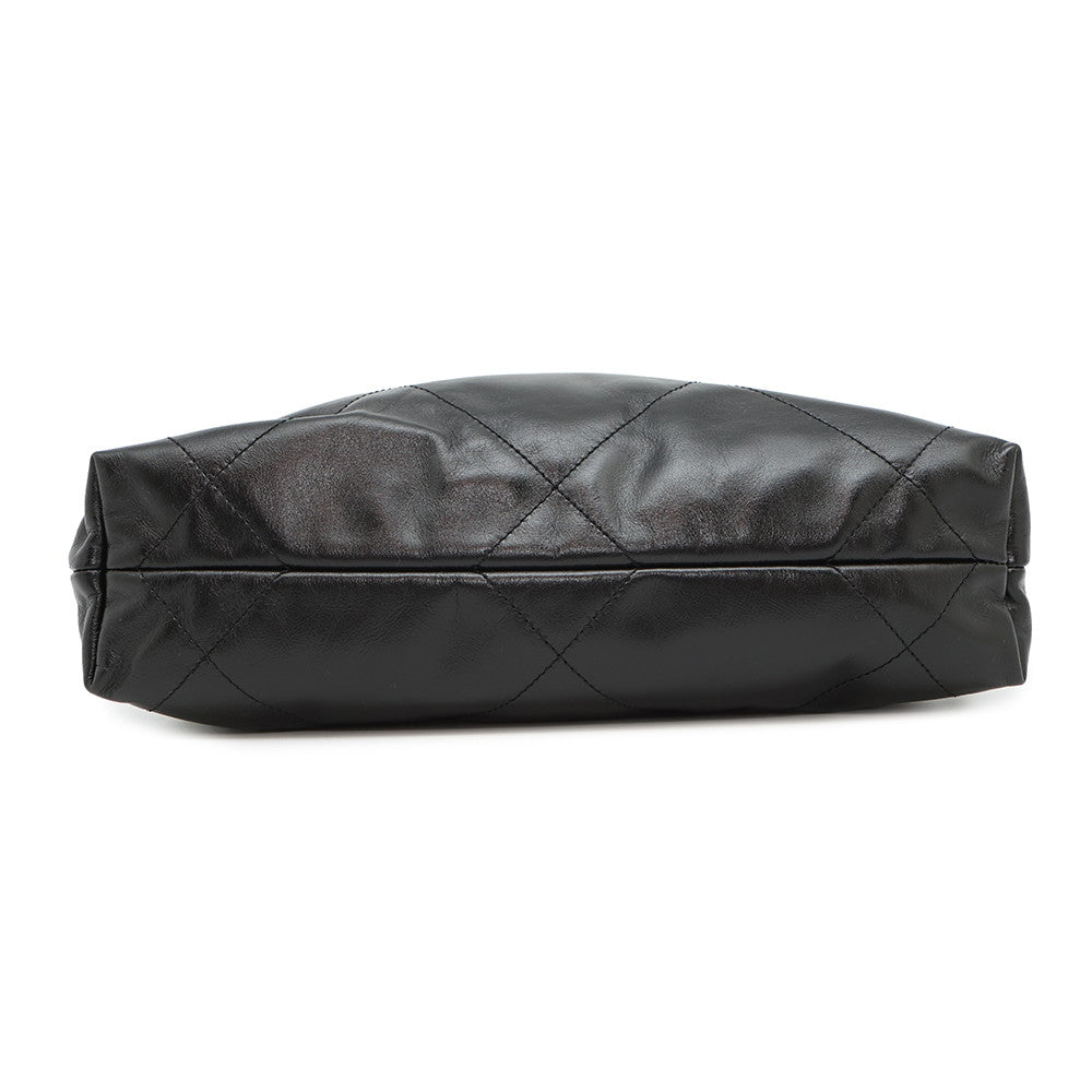Chanel 22 Backpack BlackAS3859 Shiny Calf Small Leather