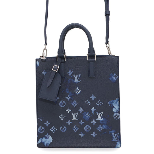 Louis Vuitton Sac Plat Messenger NavyM57843 Watercolor Monogram Crossbody Bag