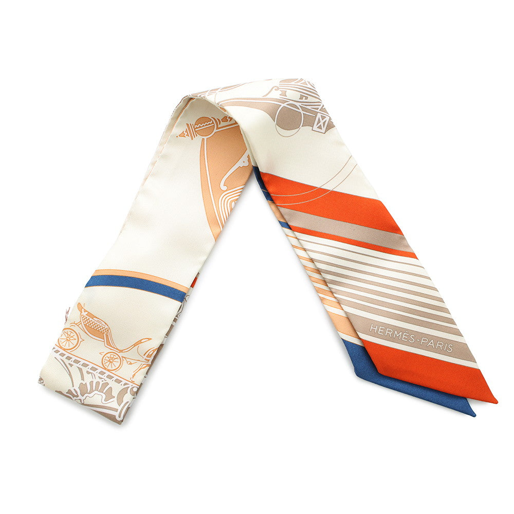 Twilly Ex Libris Orange Beigeh S Silk Cream Travel Bag