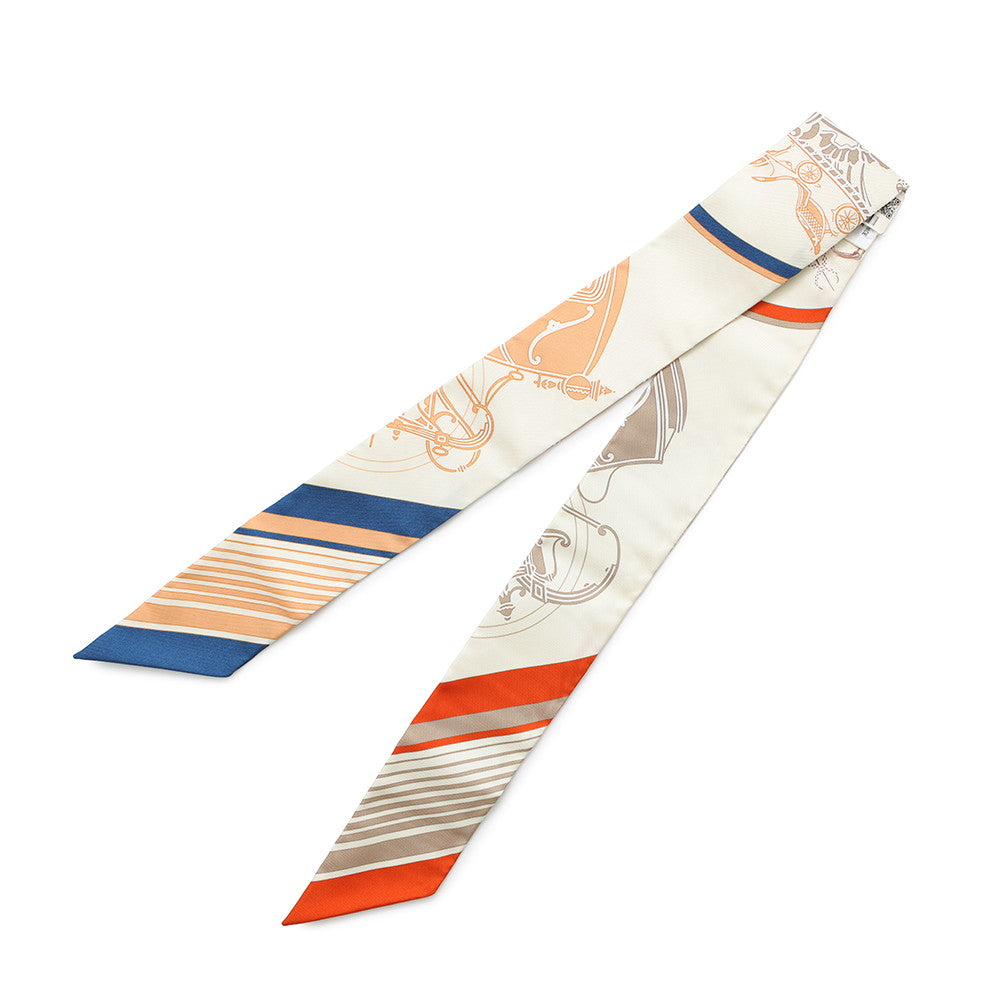 Twilly Ex Libris Orange Beigeh S Silk Cream Travel Bag
