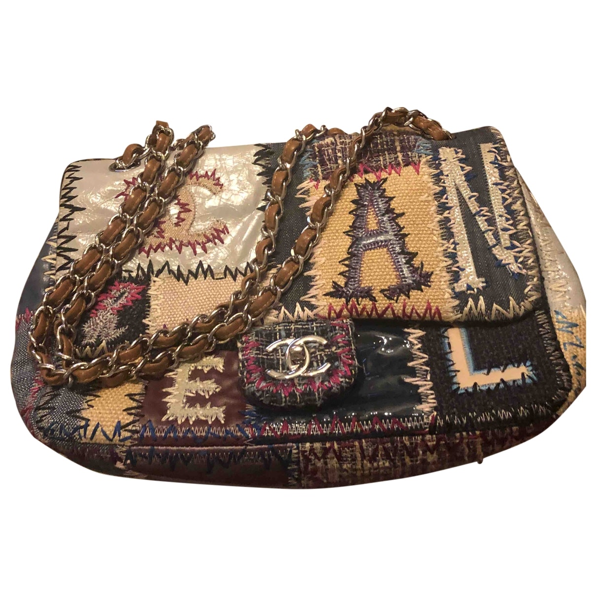 Chanel Timeless/classique Multicolour Cloth Handbag