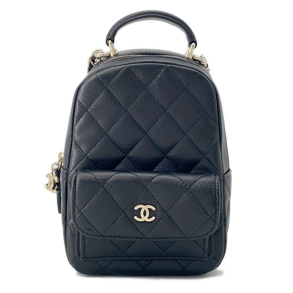 Chanel Matelasse 2WAY Backpack BlackAP3753 Caviar Leather Shoulder Bag