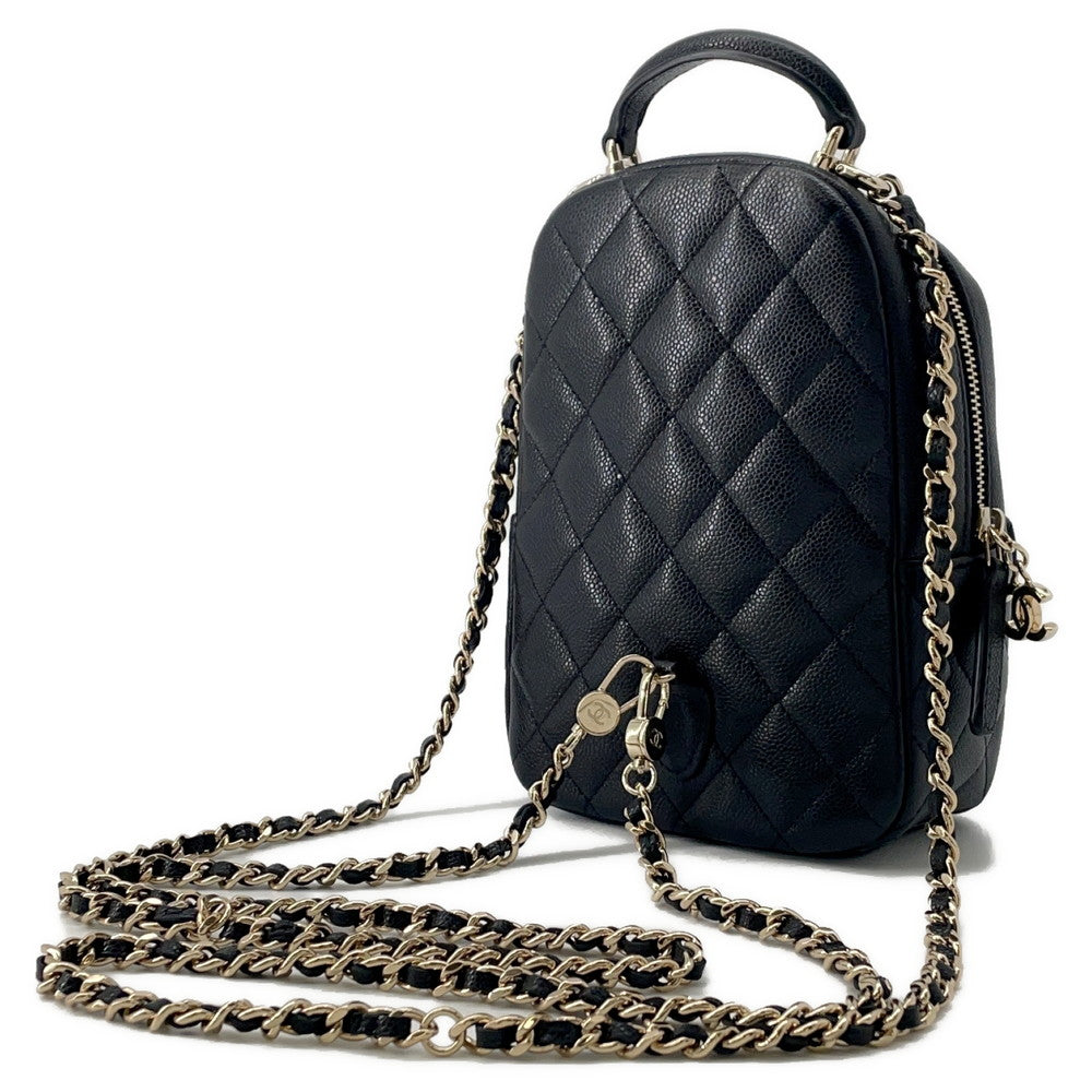 Chanel Matelasse 2WAY Backpack BlackAP3753 Caviar Leather Shoulder Bag