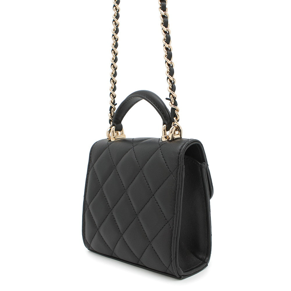 Chanel Matelasse Top Handle ChainClutch BlackAP2682 Lambskin Clutch Bag