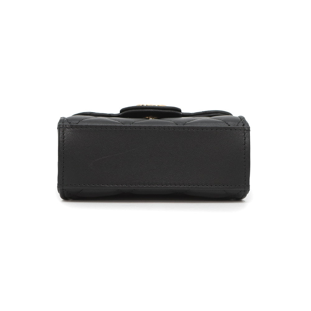 Chanel Matelasse Top Handle ChainClutch BlackAP2682 Lambskin Clutch Bag