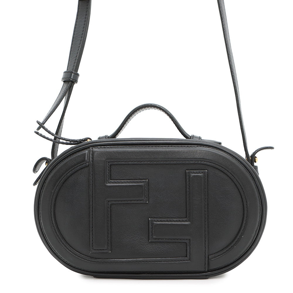 Fendi Shoulder Bag ?Olock Camera Black8BS058 Leather Mini