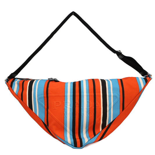 Triangle Shoulder Bag Orange Vy Size Canvas Blue