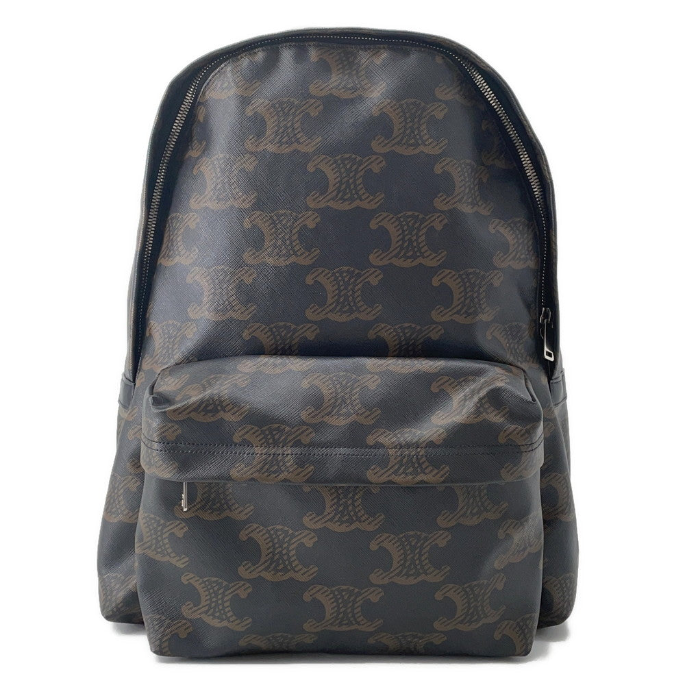 Triomphe Backpack Pvc Handbag Leather Black