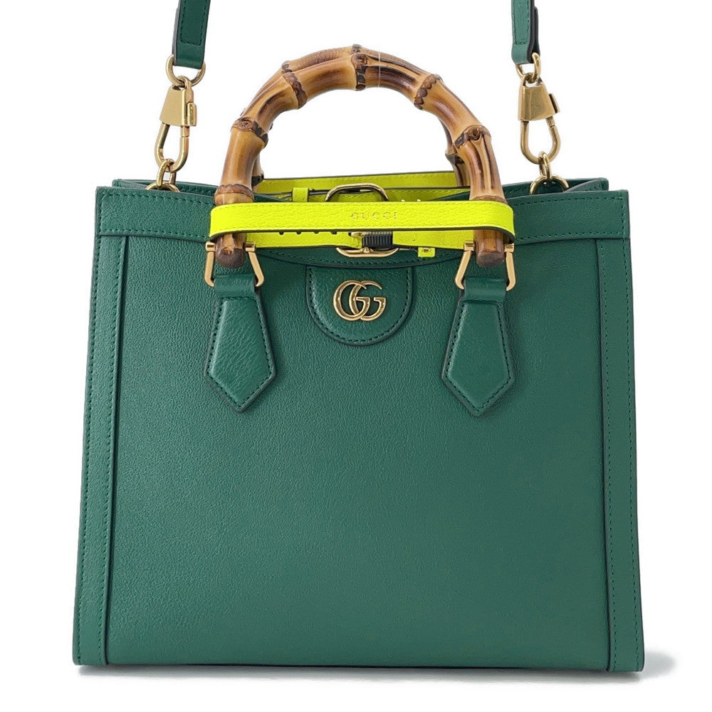Gucci Diana 2WAY Green660195 Leather Travel Bag