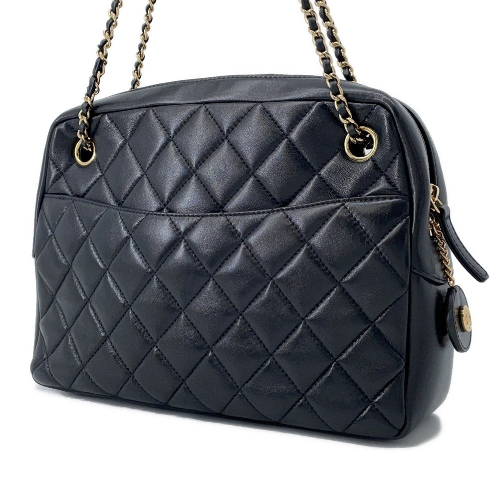 Chanel Matelasse Camera ChainShoulder BlackAS5181 Lambskin Shoulder Bag