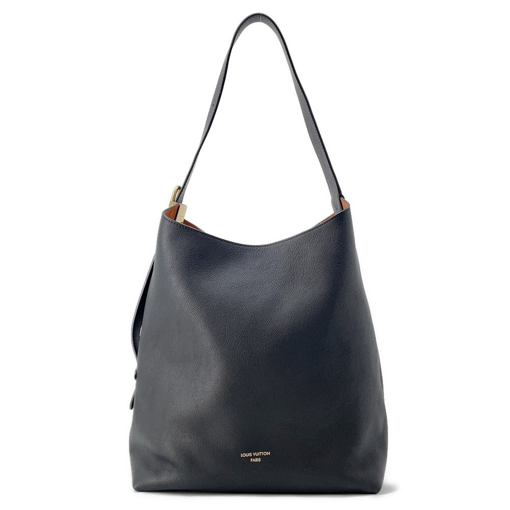 Louis Vuitton Lowkey NoirM24856 Grained Size MM Leather Calf Shoulder Bag