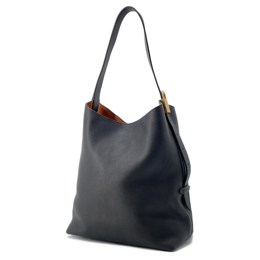 Louis Vuitton Lowkey NoirM24856 Grained Size MM Leather Calf Shoulder Bag