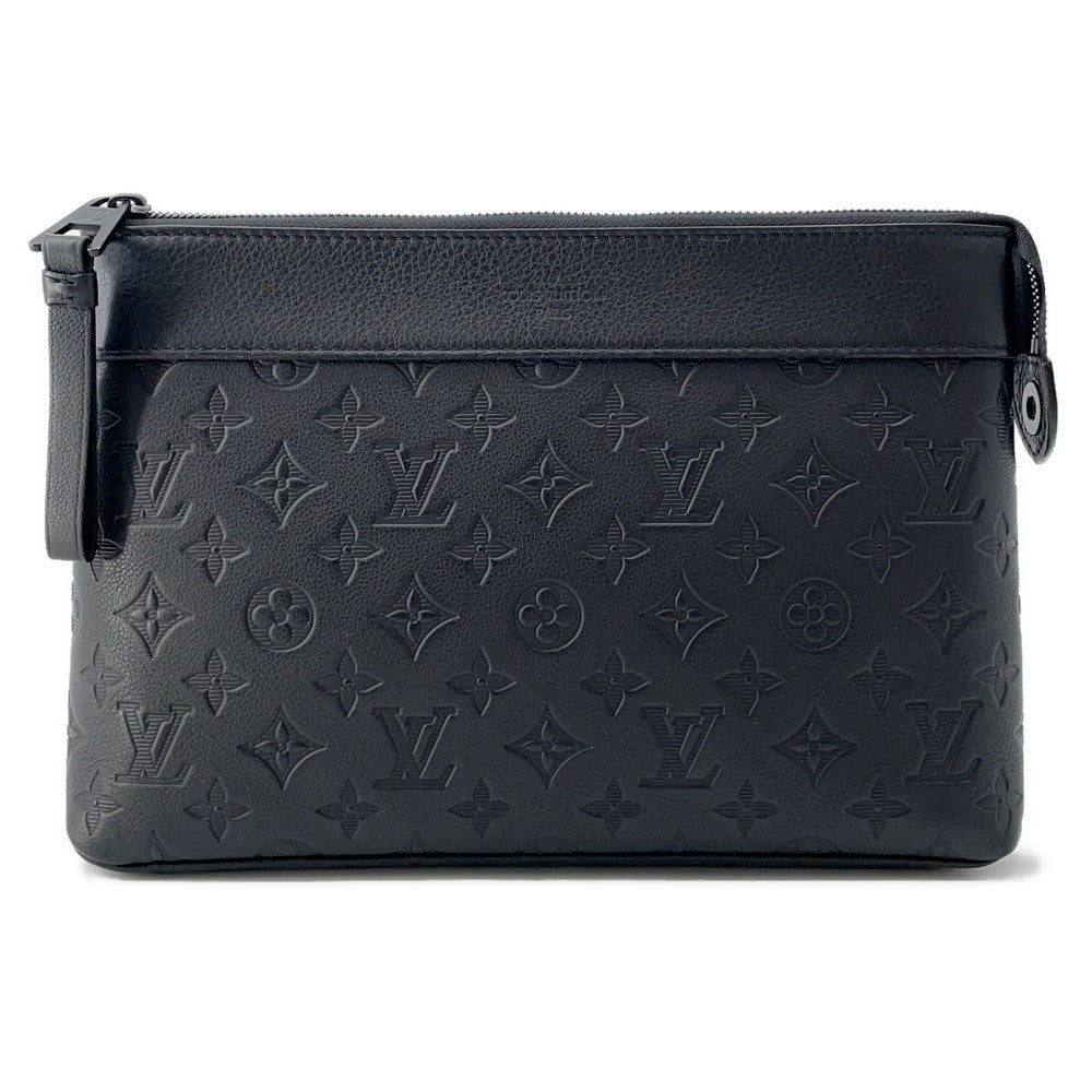Louis Vuitton Pochette Voyage Souple NoirM82545 Shadow Monogram Clutch Bag