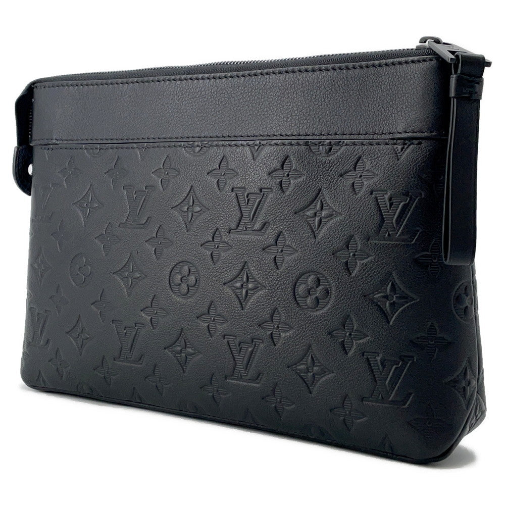 Louis Vuitton Pochette Voyage Souple NoirM82545 Shadow Monogram Clutch Bag