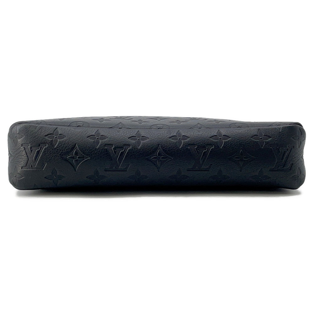 Louis Vuitton Pochette Voyage Souple NoirM82545 Shadow Monogram Clutch Bag