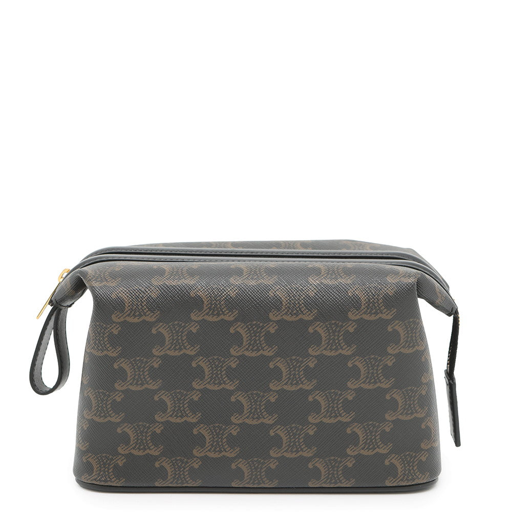 Triomphe Toilet Pouch D Btb No Pvc Black Travel Bag