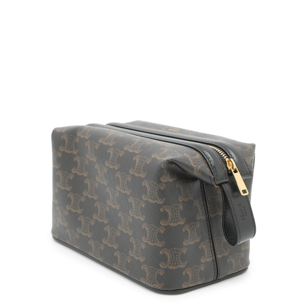 Triomphe Toilet Pouch D Btb No Pvc Black Travel Bag