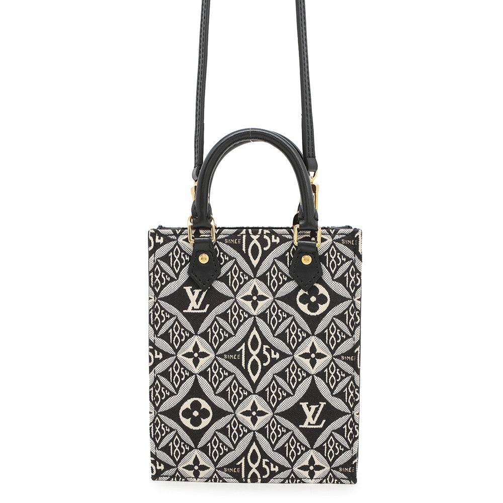 Louis Vuitton Petit Sac Plat NoirM80484 Jaguar Monogram Handbag