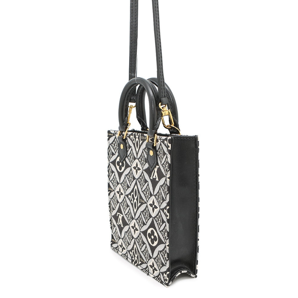 Louis Vuitton Petit Sac Plat NoirM80484 Jaguar Monogram Handbag