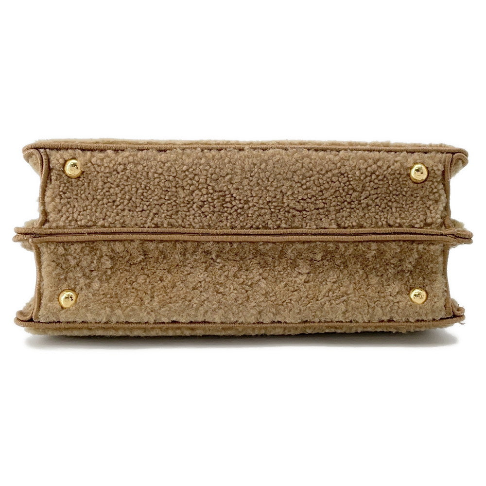 Fendi Peekaboo Icy You Brown8Bn327 Mouton Small Travel Bag