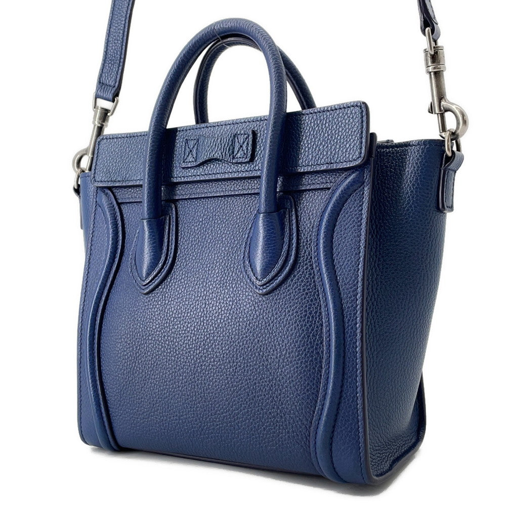 Luggage Shopper Size Nano Handbag Leather Blue Travel Bag