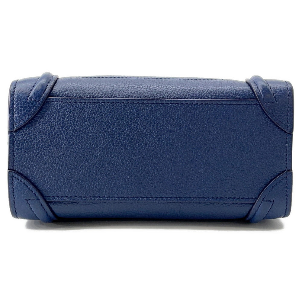Luggage Shopper Size Nano Handbag Leather Blue Travel Bag