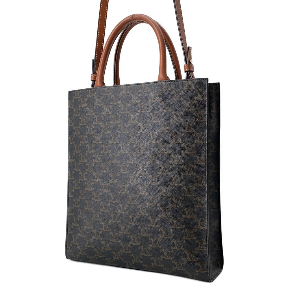 Vertical Cabas Triomphecanvas Size Small Handbag Leather Travel Bag