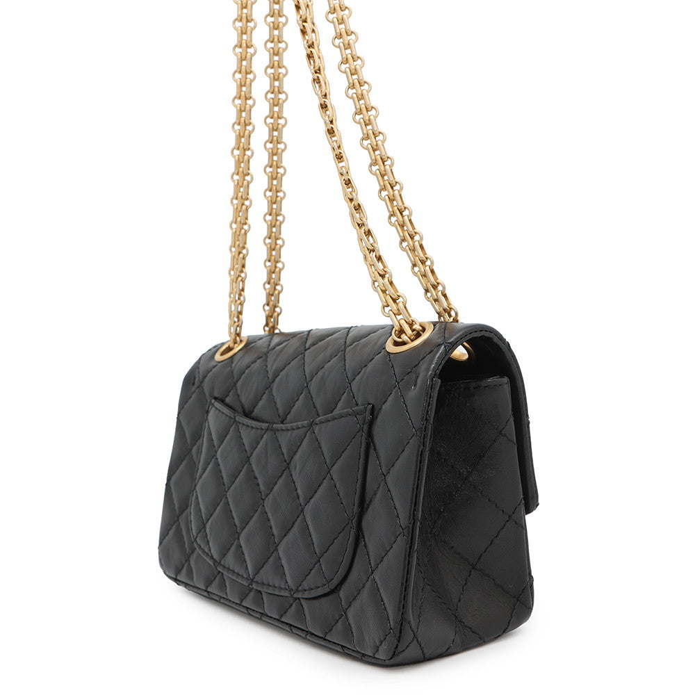 Chanel 2.55 BlackAS0874 Aged Calf Leather Shoulder Bag