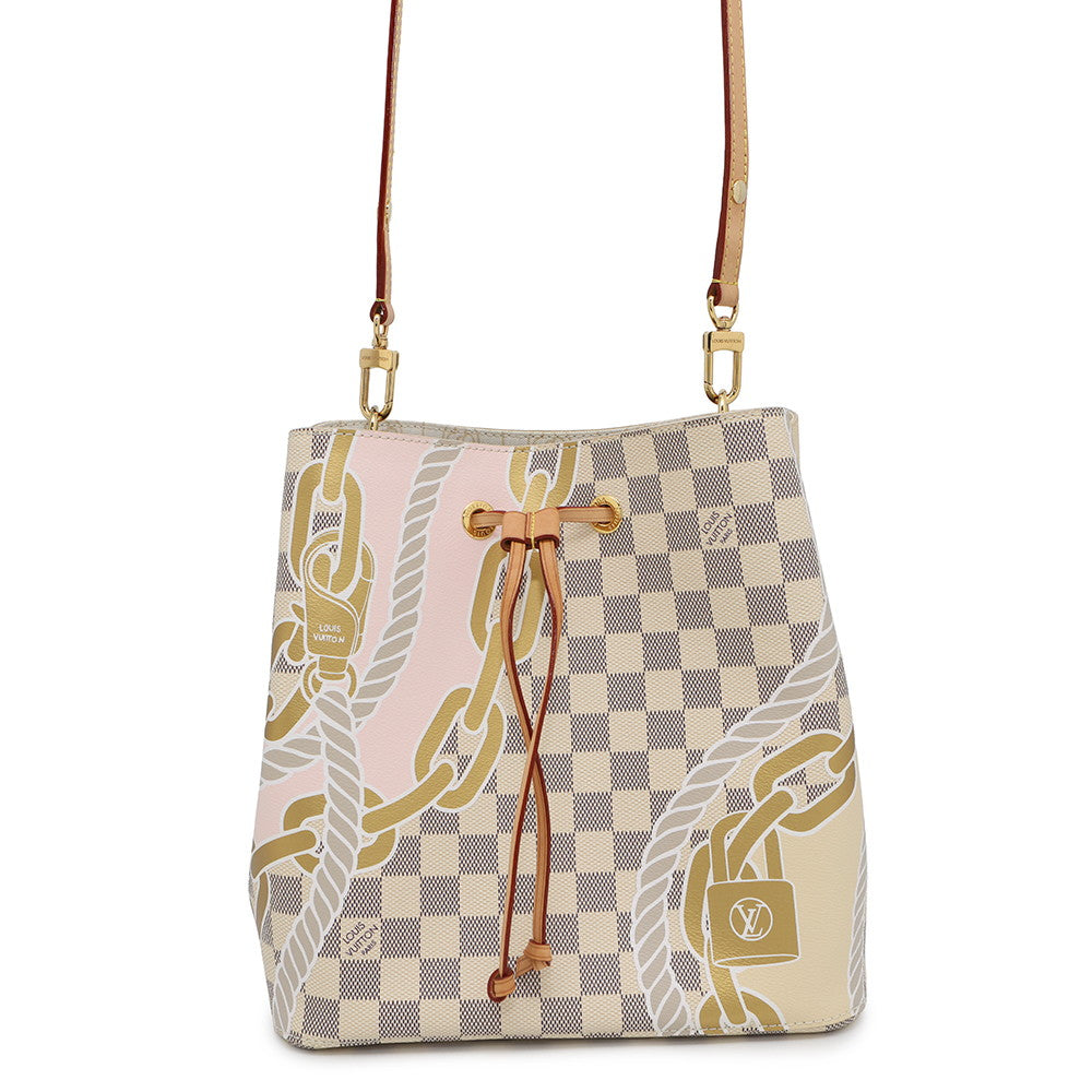 Louis Vuitton Neonoe WhiteN40474 Azur Damier Handbag
