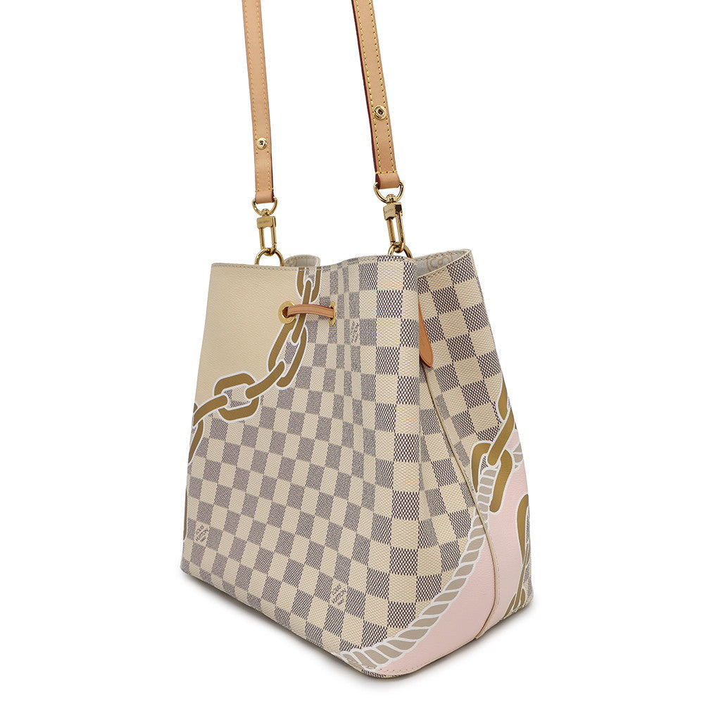 Louis Vuitton Neonoe WhiteN40474 Azur Damier Handbag