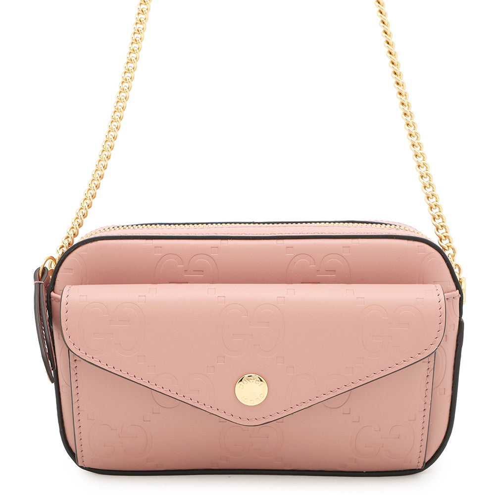 Gucci GG Super ChainShoulder Leather Mini Shoulder Bag