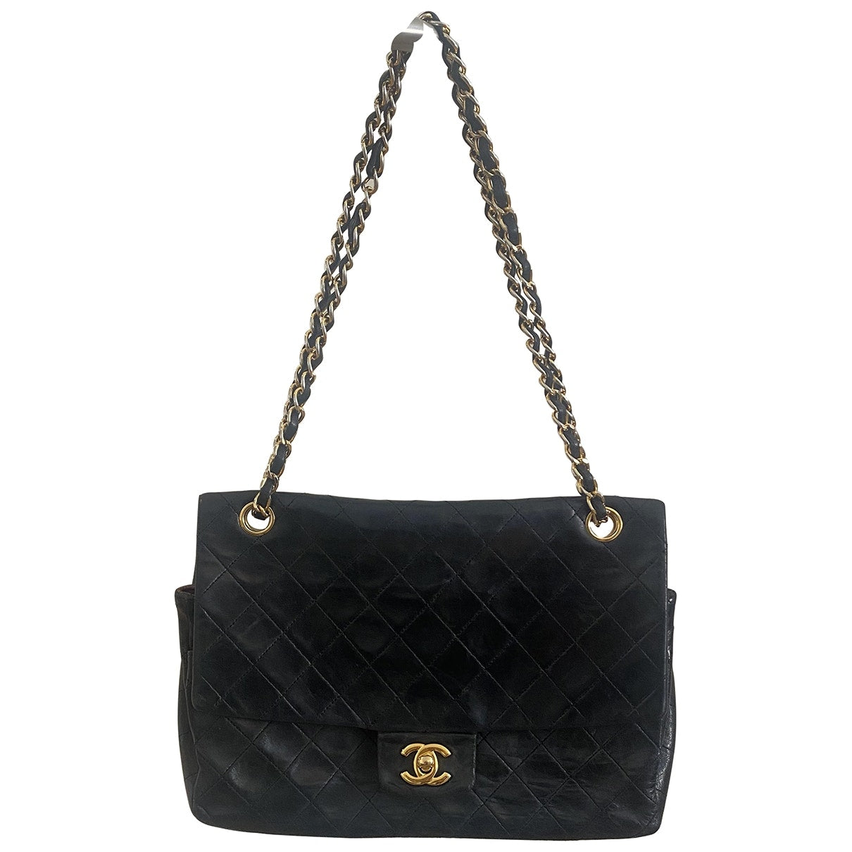 Chanel Timeless/classique Black Leather Handbag