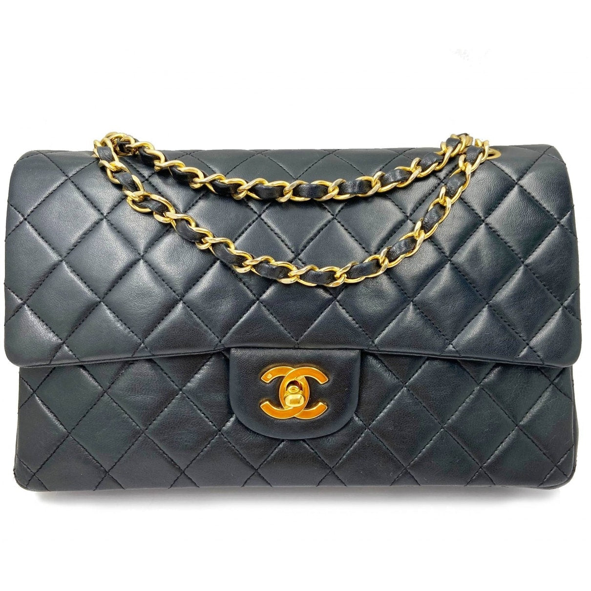 Chanel Timeless/classique Black Leather Handbag