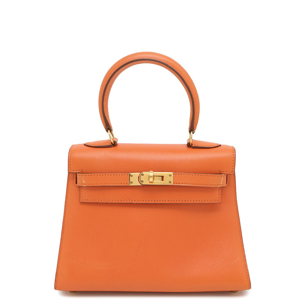 Kelly Orange Gulliver Size Handbag Mini Travel Bag