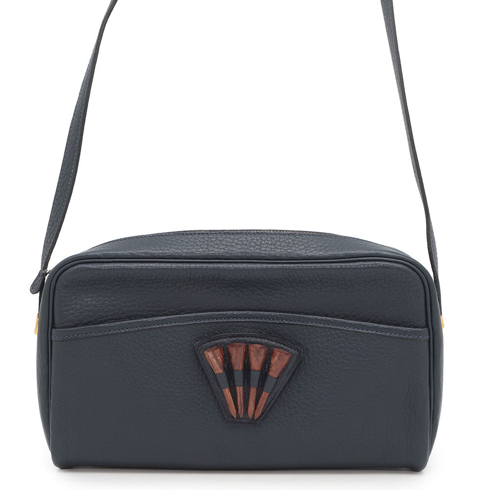 Golf Tee Shoulder Bag Navy Fjord Leather