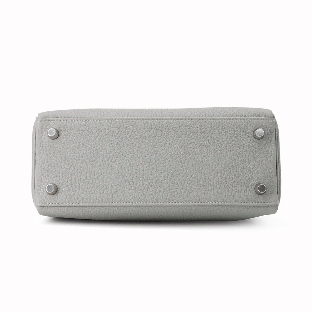 Kelly Retourne Gris Mouette Togo Size Handbag Leather Travel Bag